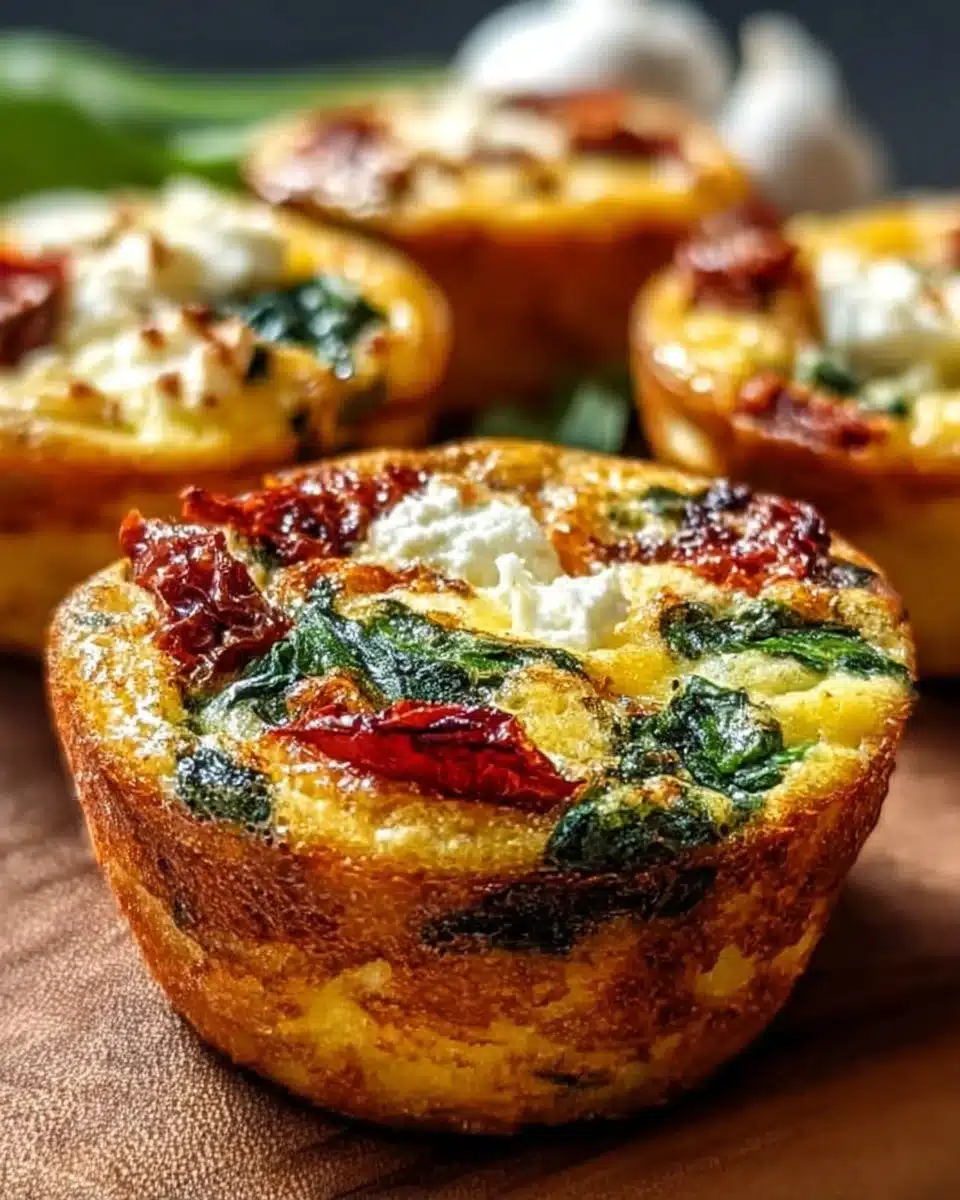 Spinach, Feta, and Sun-Dried Tomato Egg Muffins 4 Spinach, Feta, and Sun-Dried Tomato Egg Muffins