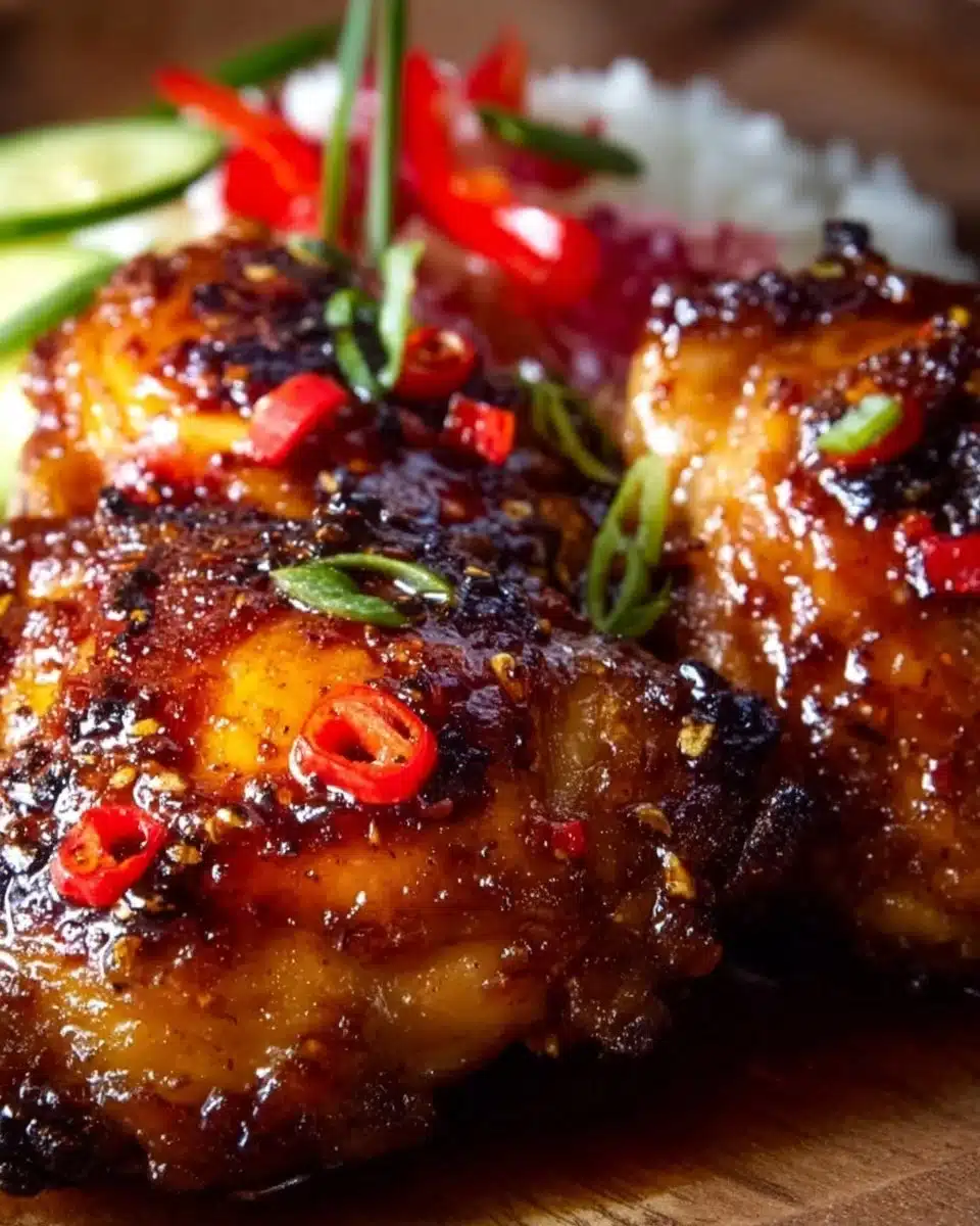 Sticky Sweet Chili Chicken Thighs 4 Sticky Sweet Chili Chicken Thighs in Air Fryer