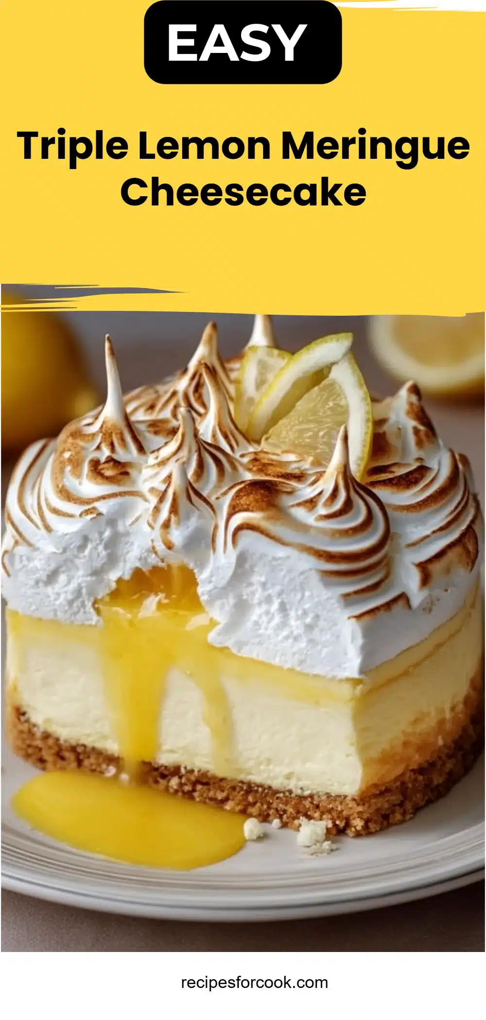 Triple Lemon Meringue Cheesecake 5 Triple Lemon Meringue Cheesecake