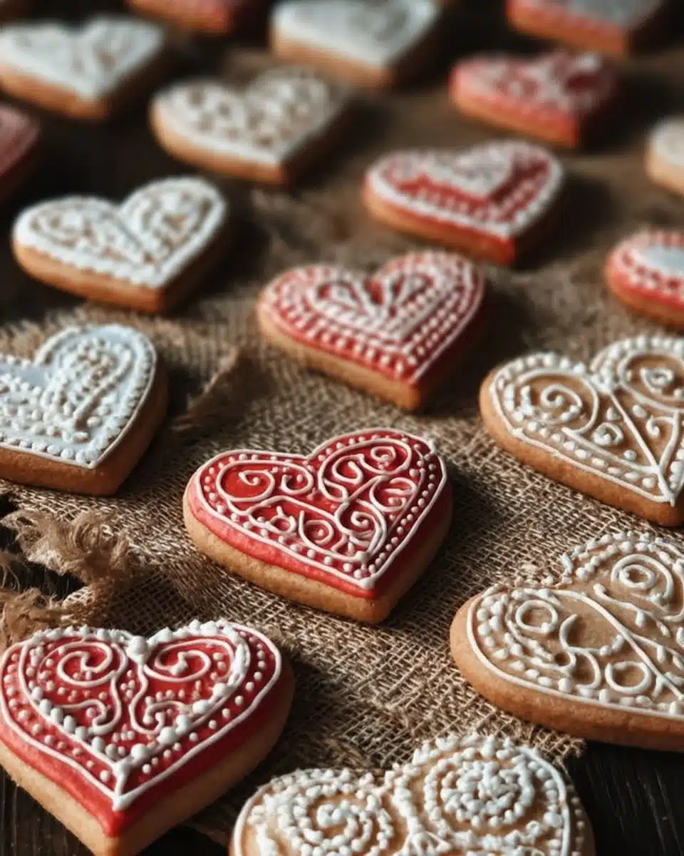 Valentine Heart Cookies 6 Valentine Heart Cookies