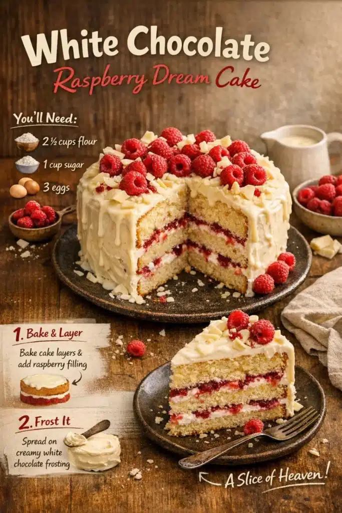 White Chocolate Raspberry Dream Cake