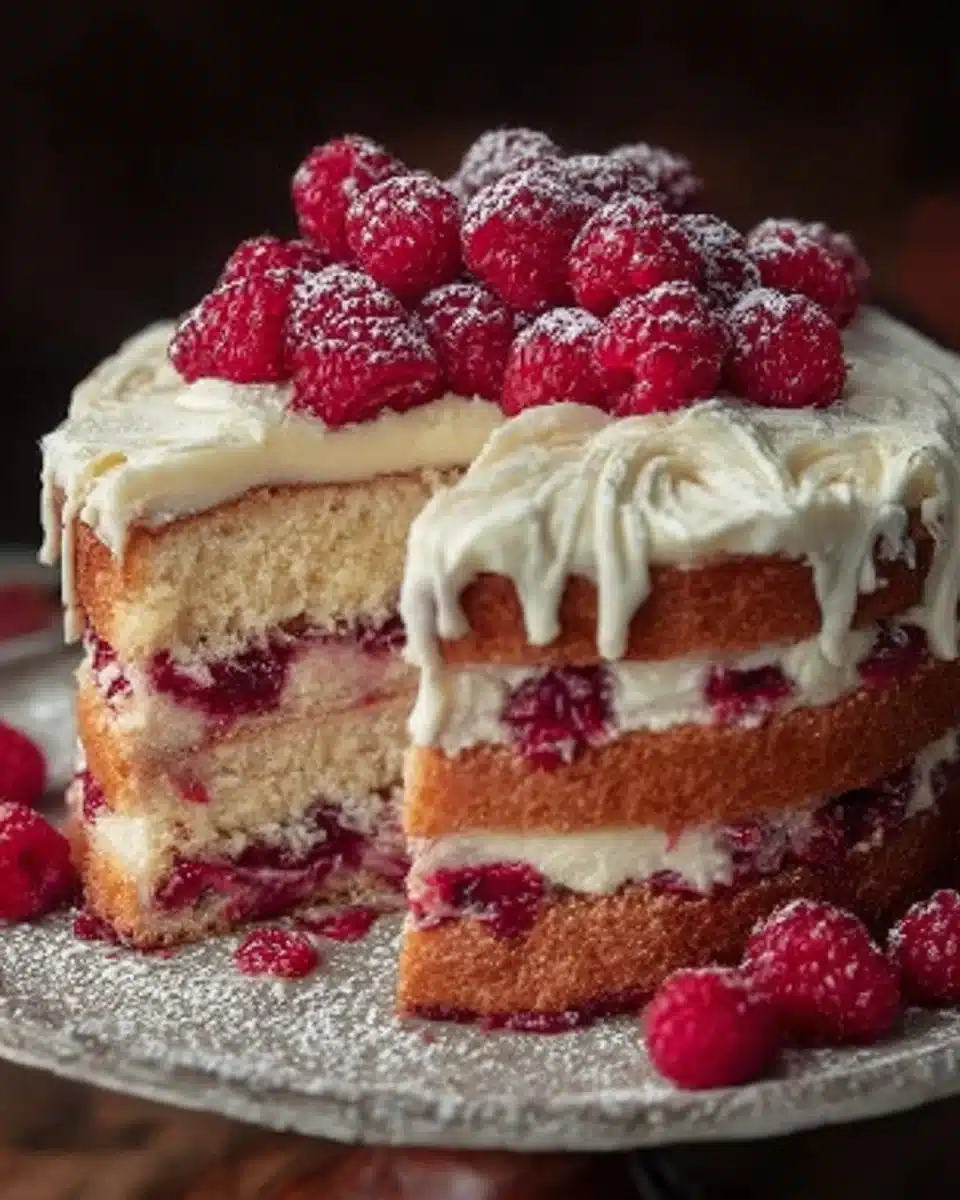 White Chocolate Raspberry Dream Cake 6 White Chocolate Raspberry Dream Cake