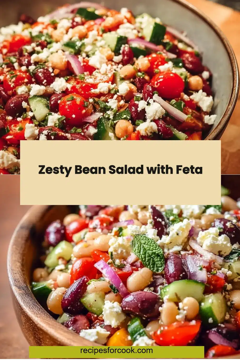 Zesty Bean Salad with Feta 5 Zesty Bean Salad with Feta