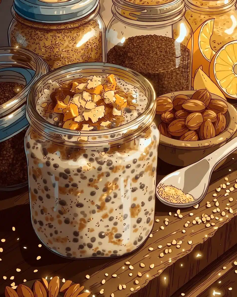 5-Ingredient Cinnamon Overnight Oats with Chia Seeds 6 5-Ingredient Cinnamon Overnight Oats with Chia Seeds - theamazingfood