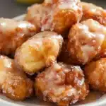 Apple Fritter Bites 9 Delicious homemade Apple Fritter Bites served on a plate