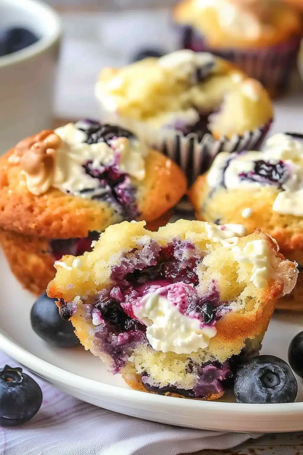 Blueberry Cream Cheese Muffins 5 Blueberry Cream Cheese Muffins