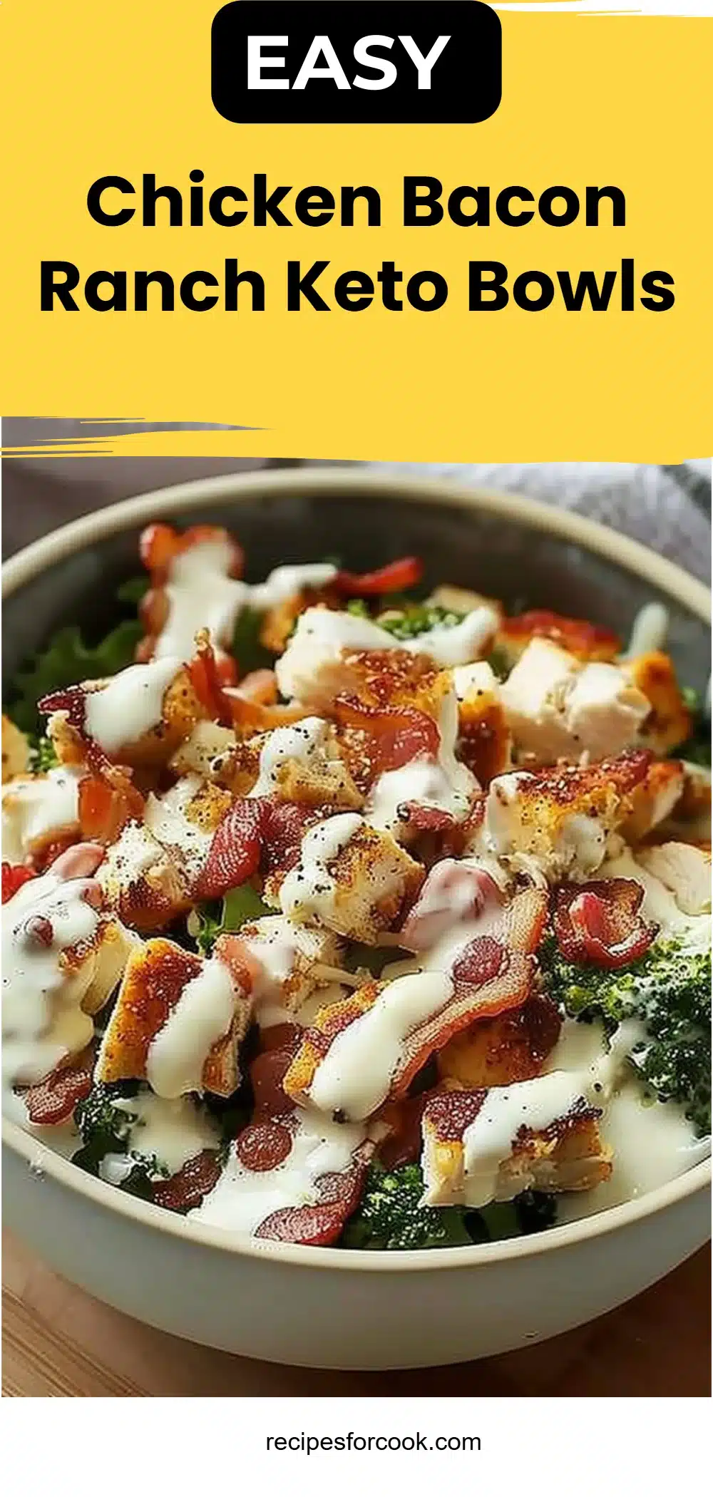 Chicken Bacon Ranch Keto Bowls 5 Chicken Bacon Ranch Keto Bowls