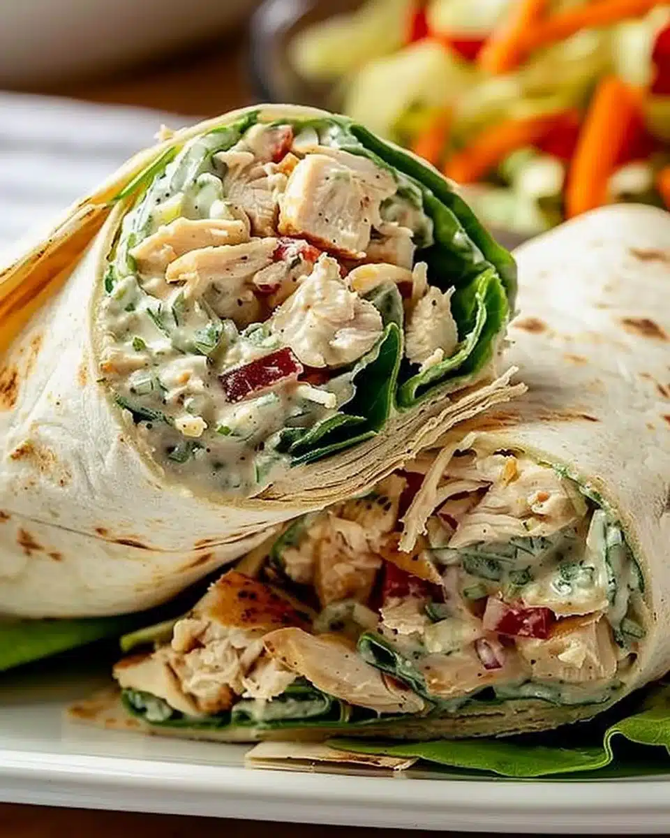 Creamy Chicken Salad Wrap 4 Creamy Chicken Salad Wrap
