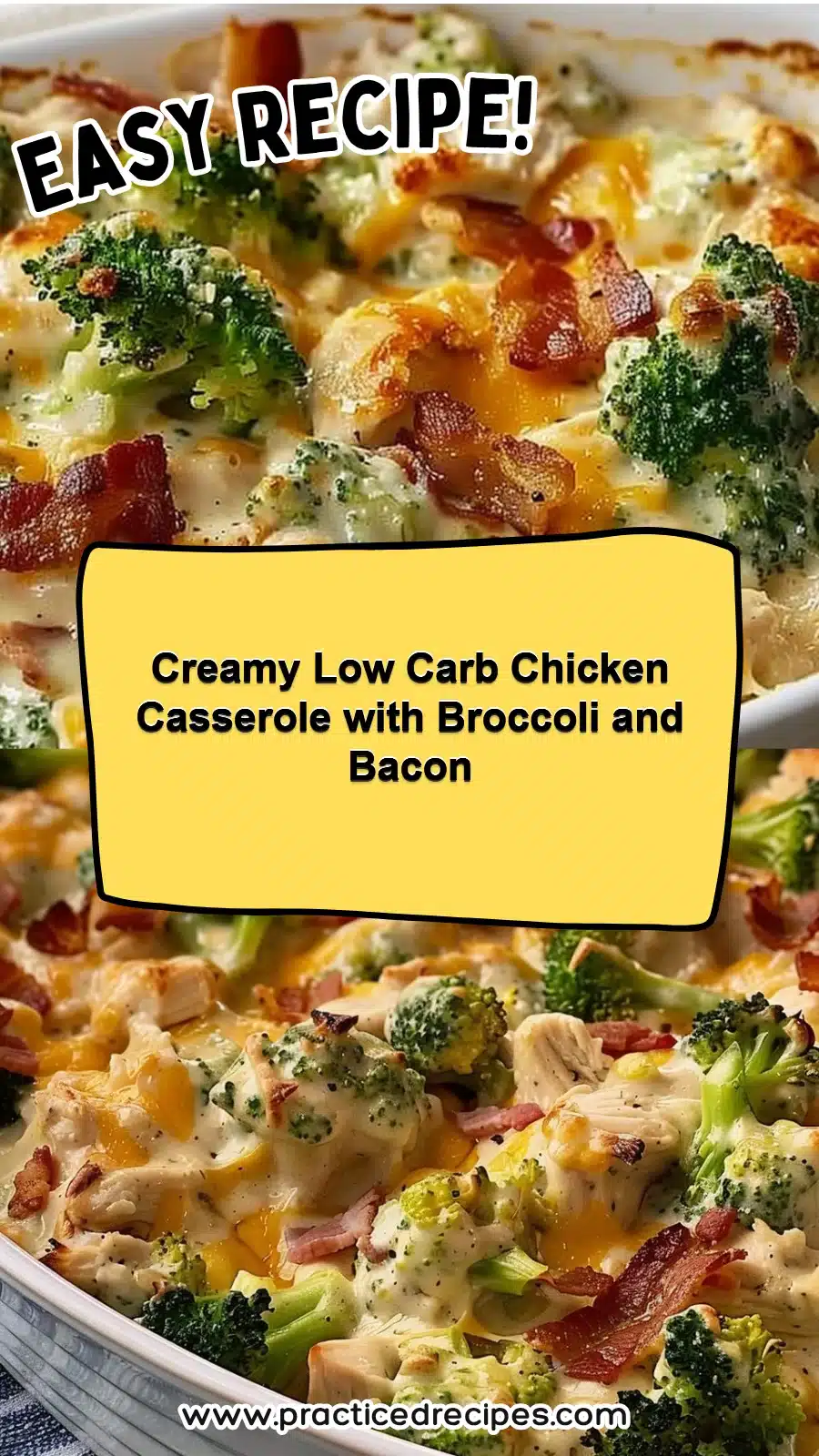 Creamy Low Carb Chicken Casserole with Broccoli and Bacon 5 Creamy Low Carb Chicken Casserole with Broccoli and Bacon