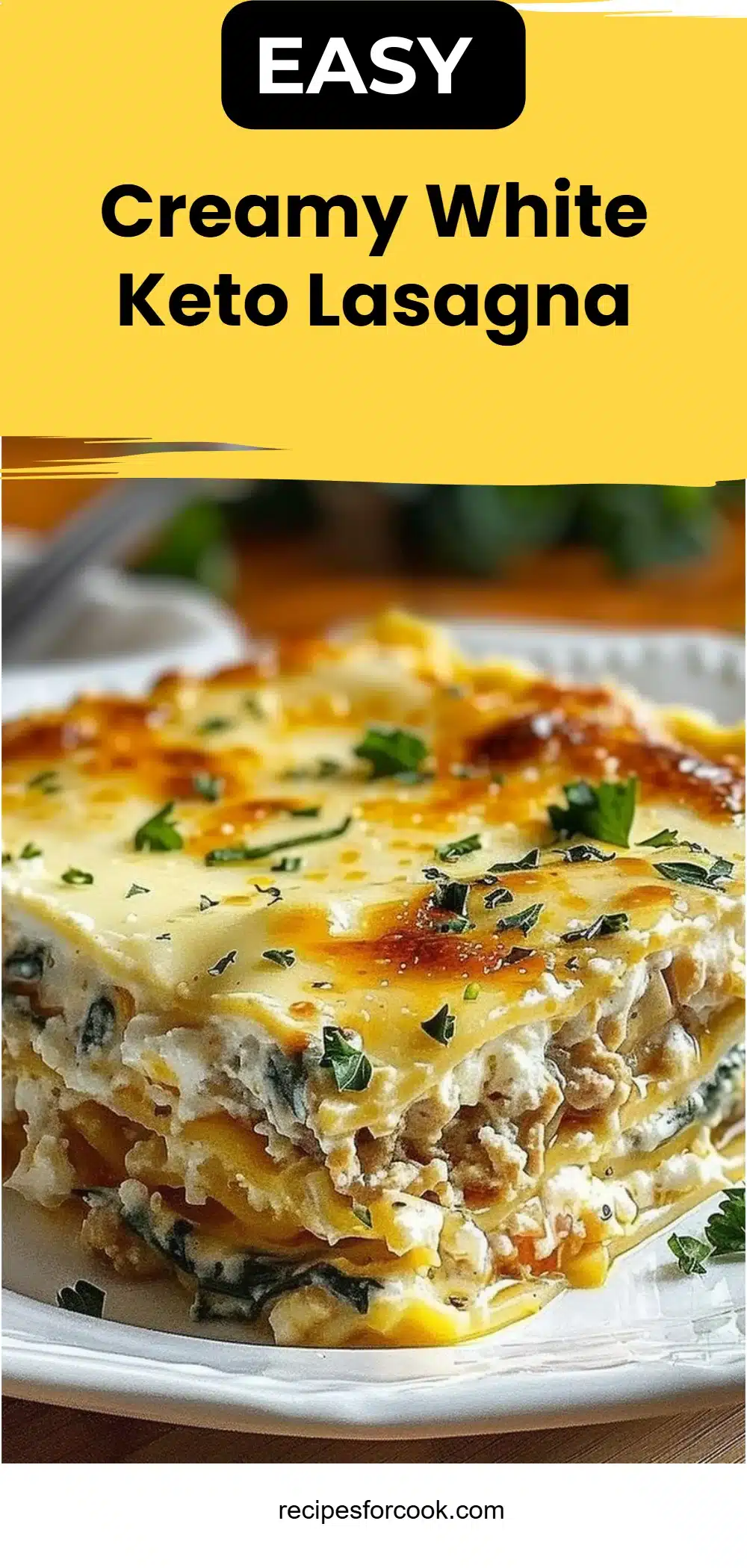 Creamy White Keto Lasagna 5 Creamy White Keto Lasagna