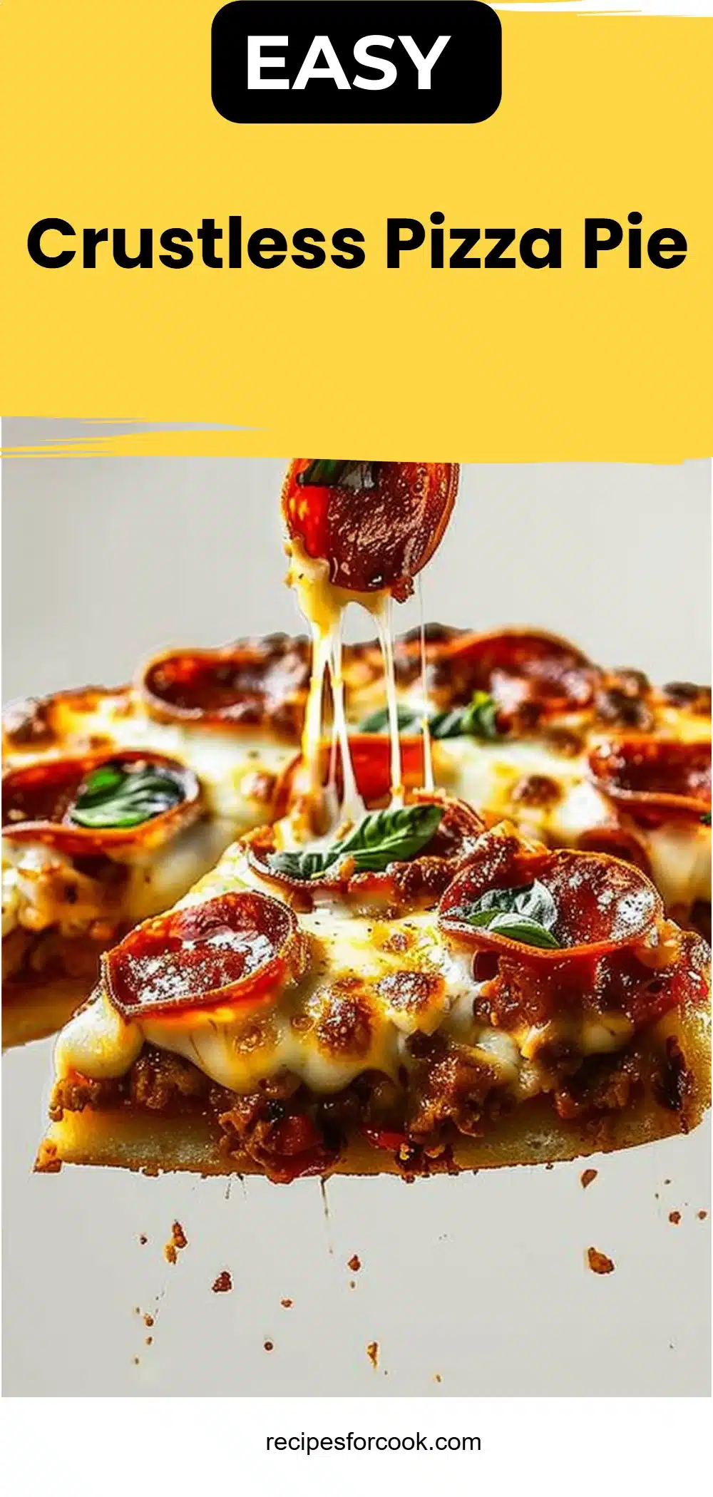 Crustless Pizza Pie 5 Crustless Pizza Pie