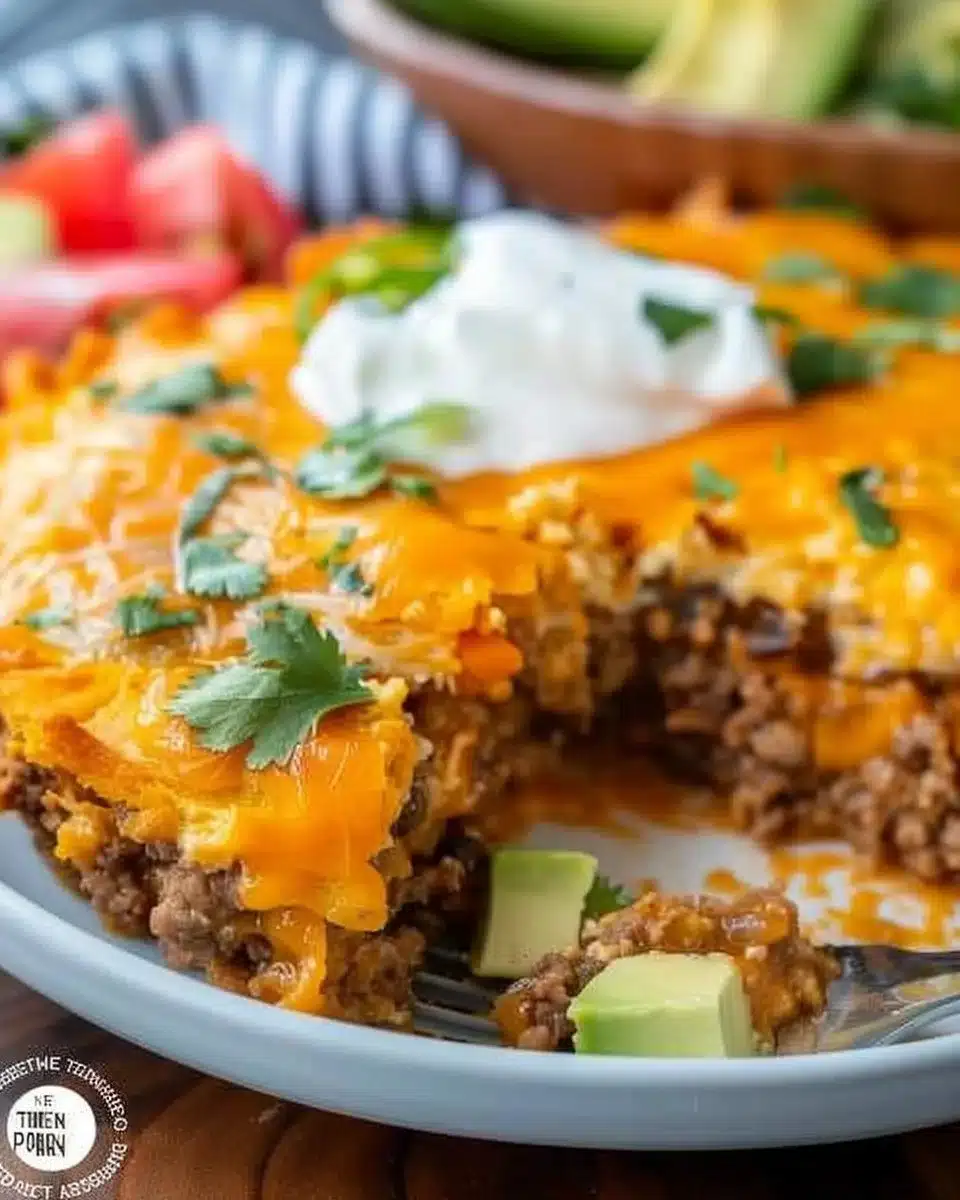 Crustless Taco Pie 6 Crustless Taco Pie (Keto Taco Pie + Low Carb, Gluten Free)