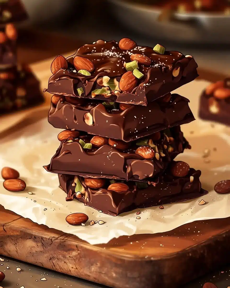 Dark Chocolate Nut Squares 6 Dark Chocolate Nut Squares