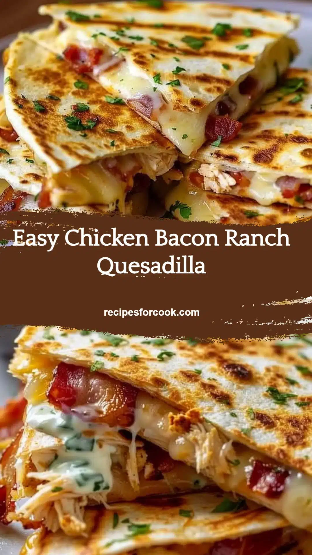 Easy Chicken Bacon Ranch Quesadilla 5 Easy Chicken Bacon Ranch Quesadilla