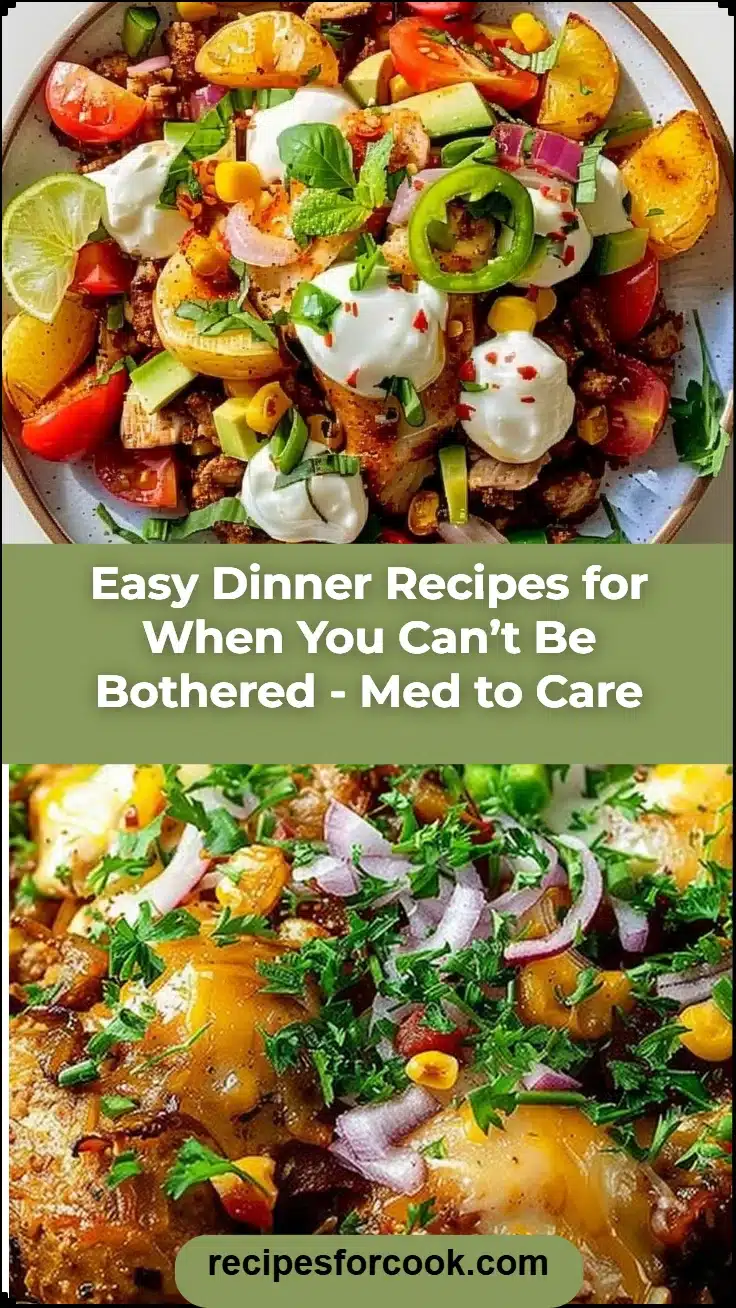 Easy Dinner Recipes for When You Can’t Be Bothered - Med to Care 4 Easy Dinner Recipes for When You Can’t Be Bothered - Med to Care