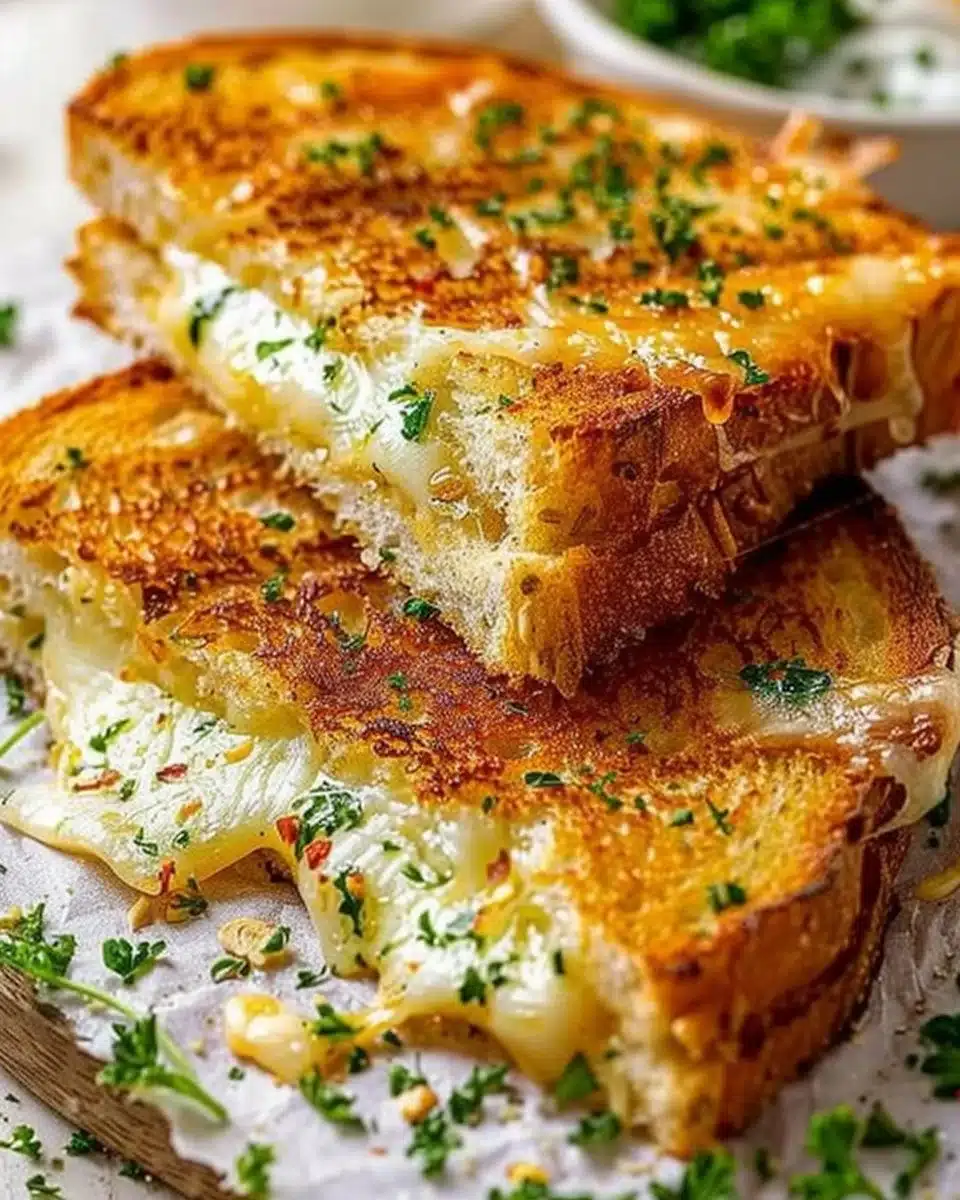 Garlic Bread Grilled Cheese 6 Garlic Bread Grilled Cheese
