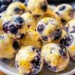 Lemon Blueberry Cottage Cheese Protein Bites 6 Healthy Lemon Blueberry Cottage Cheese Protein Bites snack