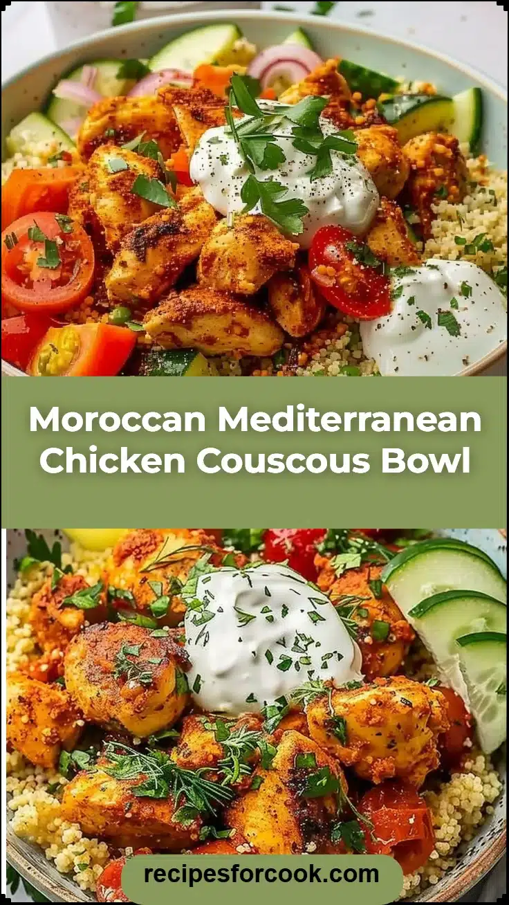 Moroccan Mediterranean Chicken Couscous Bowl 5 Moroccan Mediterranean Chicken Couscous Bowl