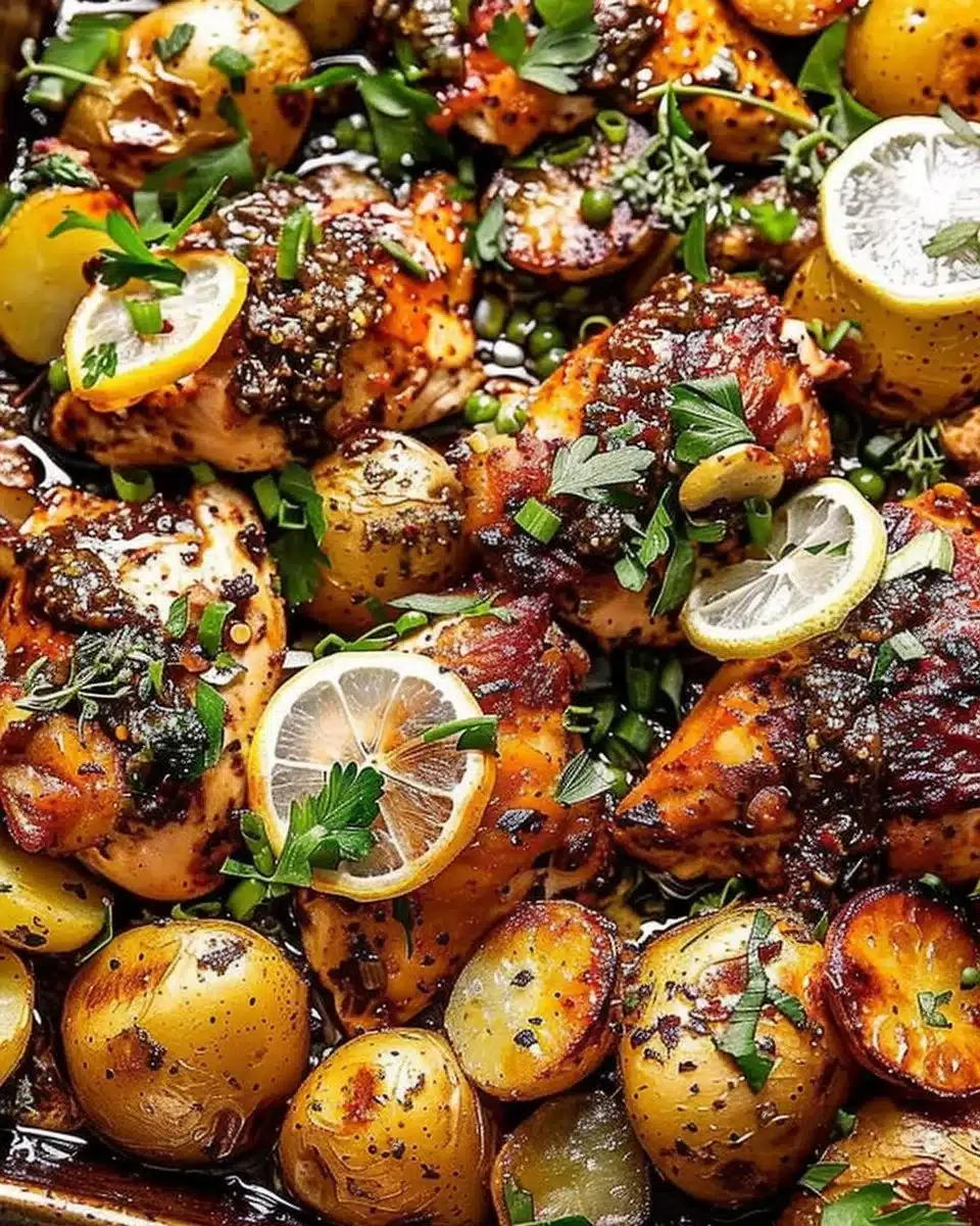 Sheet Pan Lemon Balsamic Chicken and Potatoes 6 Sheet Pan Lemon Balsamic Chicken and Potatoes