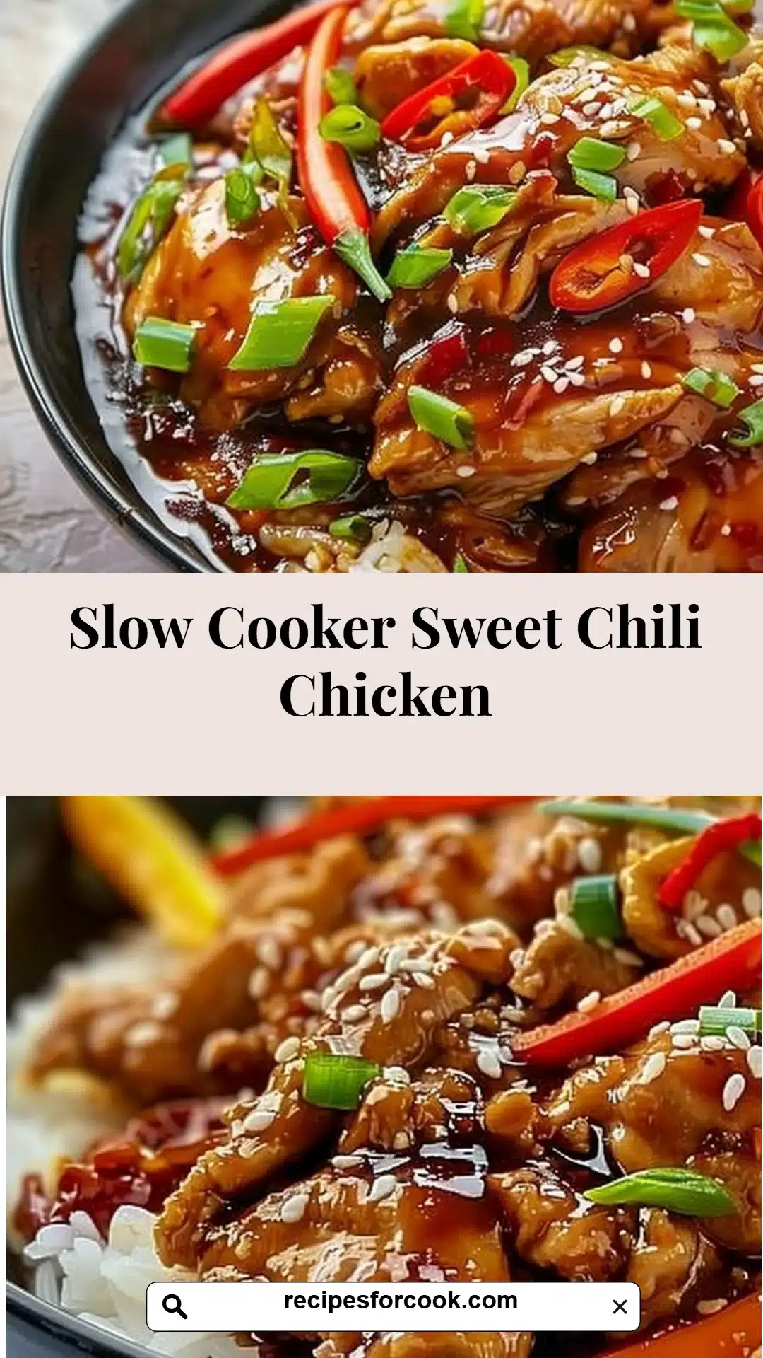 Slow Cooker Sweet Chili Chicken 5 Slow Cooker Sweet Chili Chicken