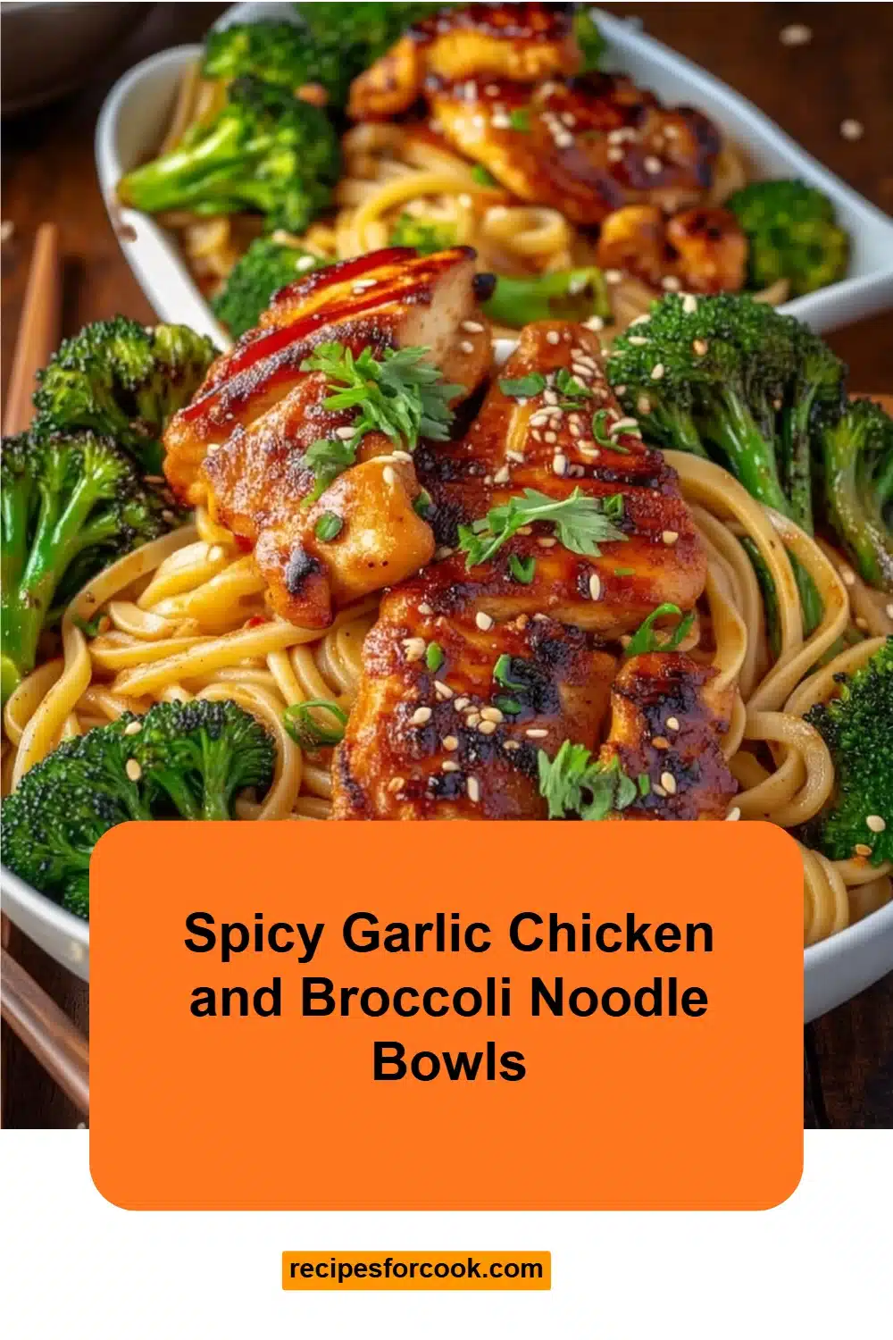 Spicy Garlic Chicken and Broccoli Noodle Bowls 5 Spicy Garlic Chicken and Broccoli Noodle Bowls