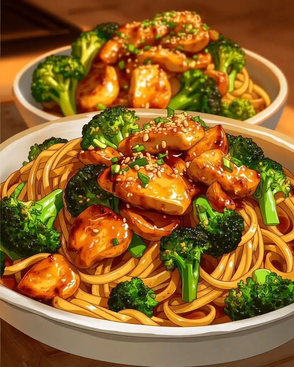 Spicy Garlic Chicken and Broccoli Noodle Bowls 6 Spicy Garlic Chicken and Broccoli Noodle Bowls Delight You!