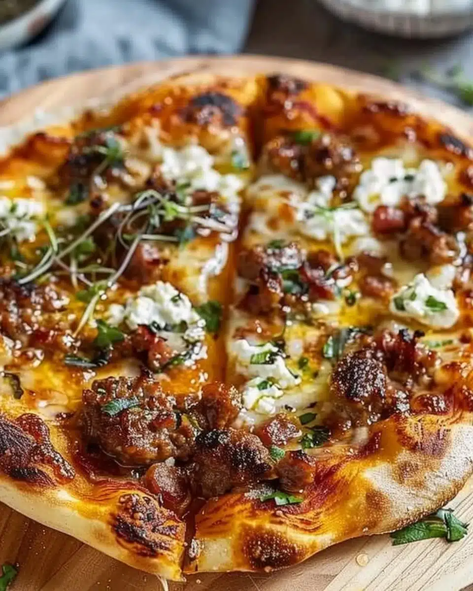 Sweet & Spicy Sausage Ricotta Honey Pizza 6 Sweet & Spicy Sausage Ricotta Honey Pizza