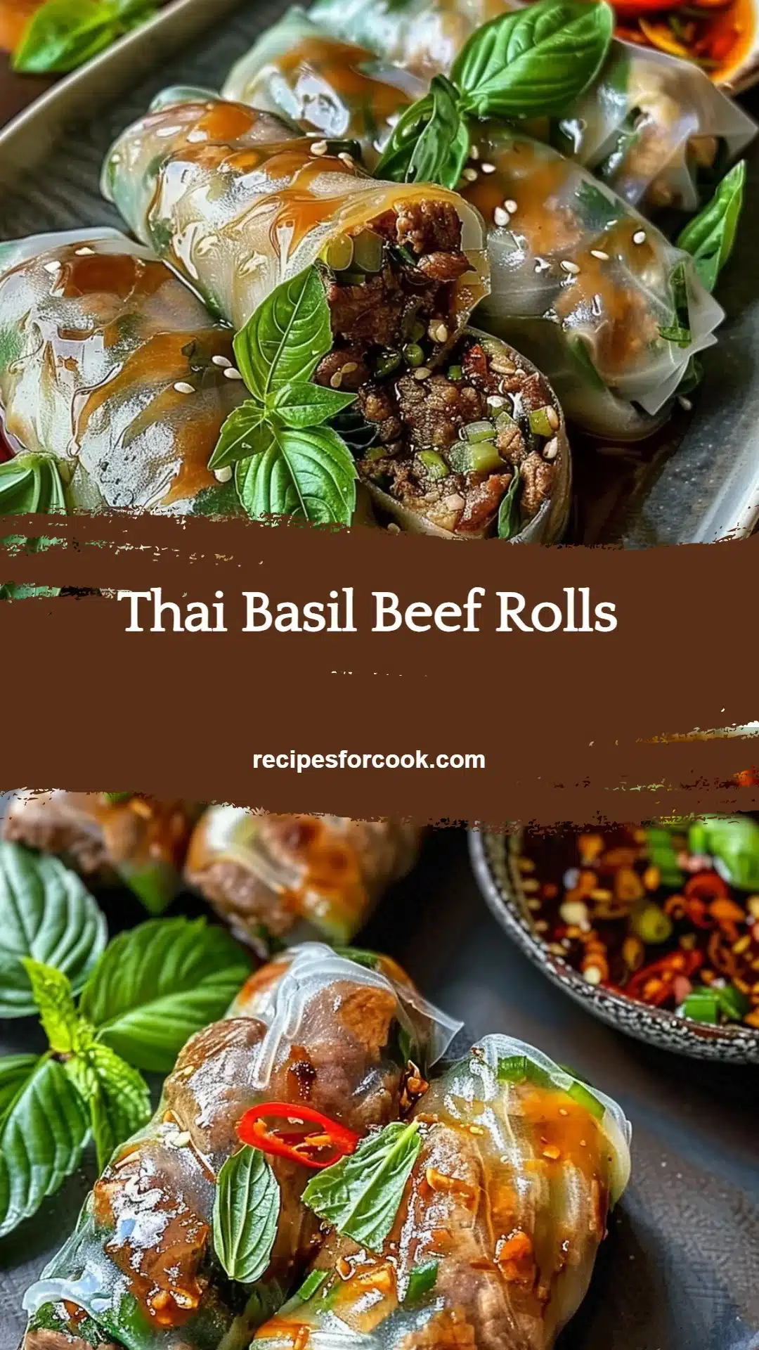 Thai Basil Beef Rolls 5 Thai Basil Beef Rolls