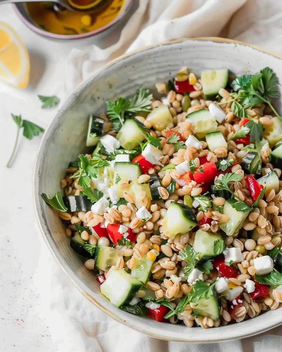 10-Minute Mediterranean Farro Salad 6 10-Minute Mediterranean Farro Salad