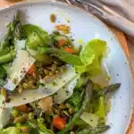 Asparagus Salad 8 Fresh asparagus salad with cherry tomatoes and feta cheese