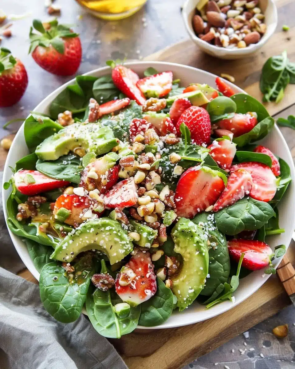 Avocado Strawberry Spinach Salad 6 Avocado Strawberry Spinach Salad