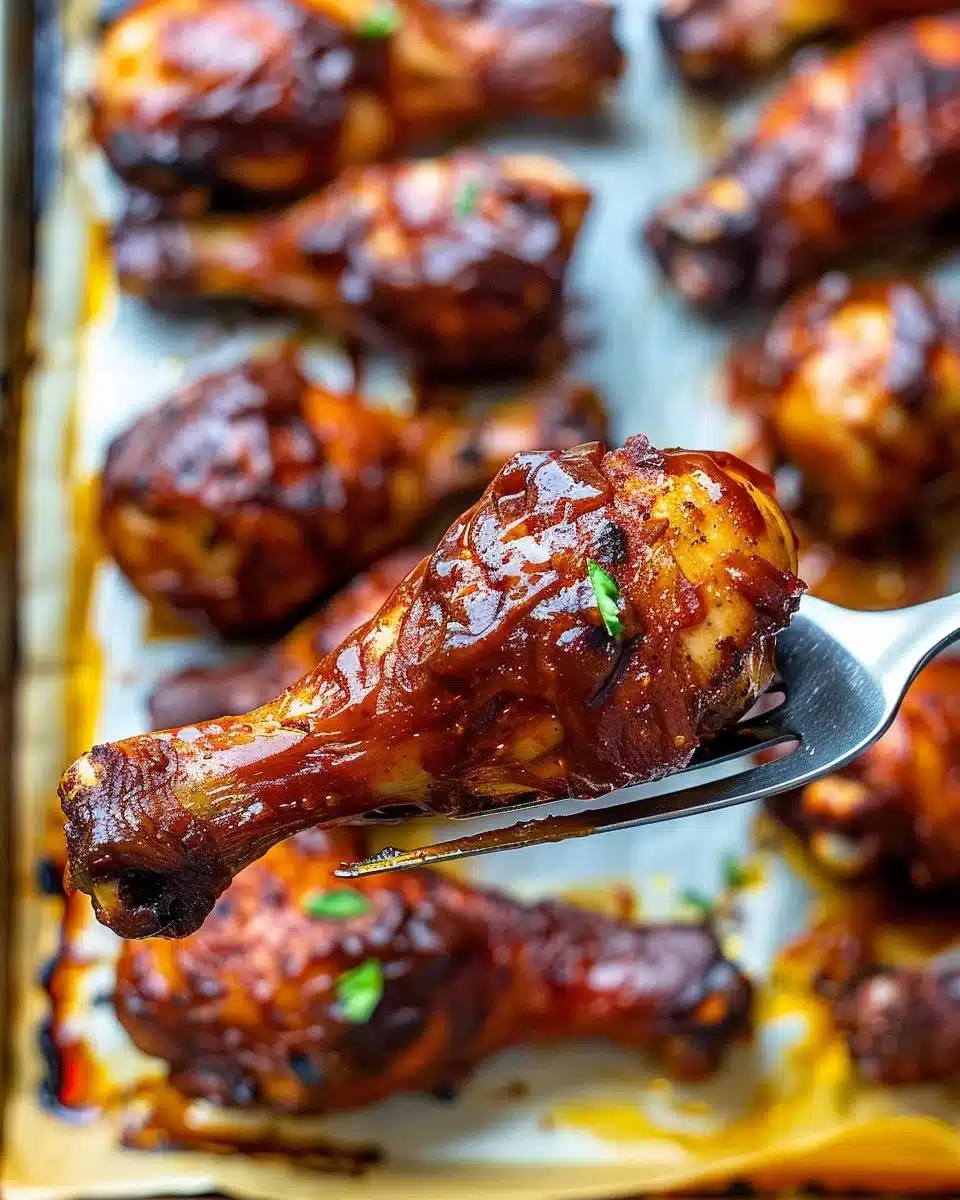 Baked BBQ Chicken Drumsticks 6 Baked BBQ Chicken Drumsticks