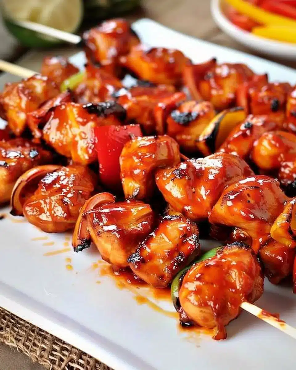 BBQ Chicken Kebabs 6 BBQ Chicken Kebabs