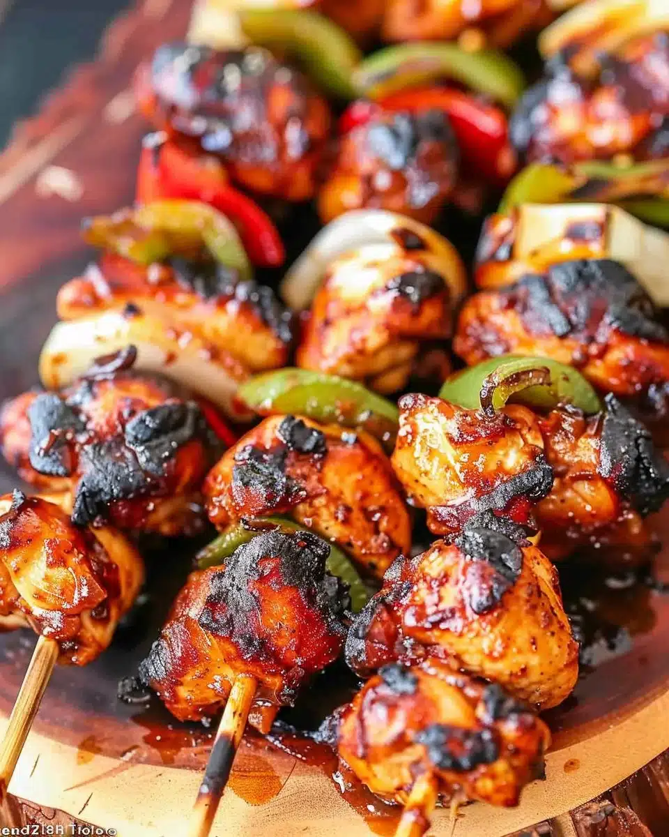 BBQ Chicken Skewers 6 BBQ Chicken Skewers