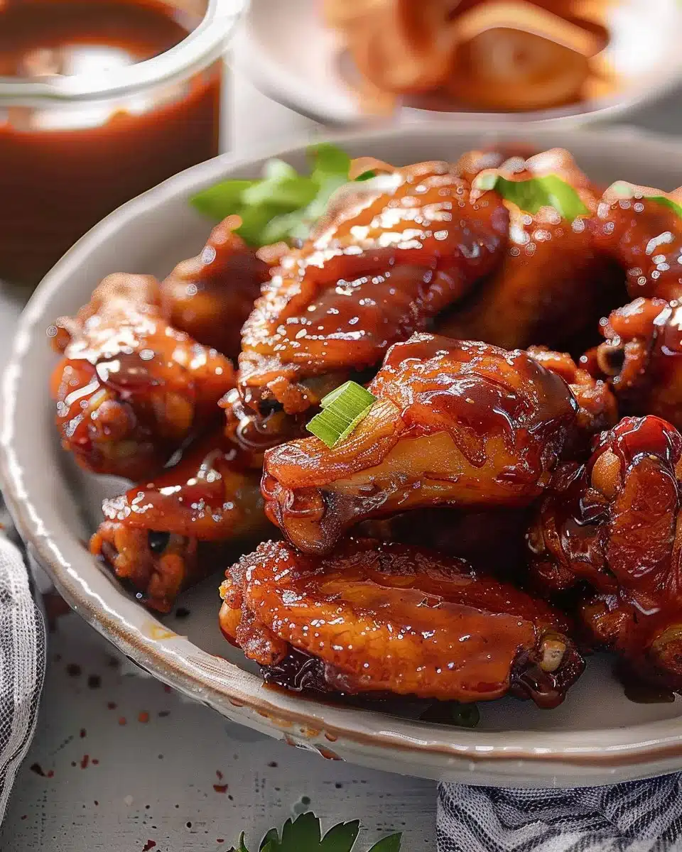 BBQ Chicken Wings 6 BBQ Chicken Wings