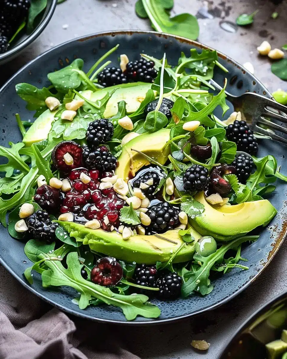 Blackberry, Avocado, and Arugula Salad 6 Blackberry, Avocado and Arugula Salad
