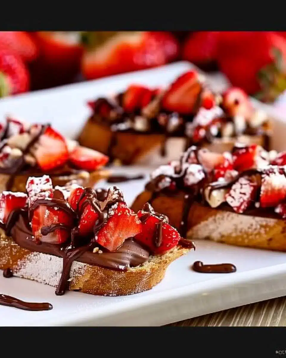 Chocolate Strawberry Bruschetta 6 Chocolate Strawberry Bruschetta