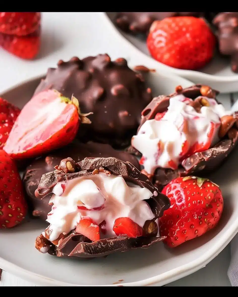 Chocolate Strawberry Yogurt Clusters 6 Chocolate Strawberry Yogurt Clusters