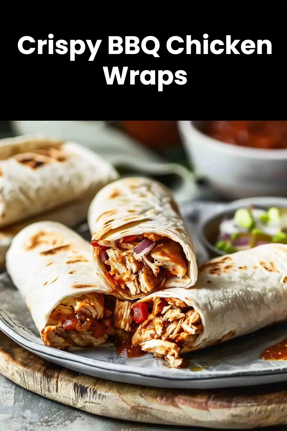 Crispy BBQ Chicken Wraps 5 Crispy BBQ Chicken Wraps