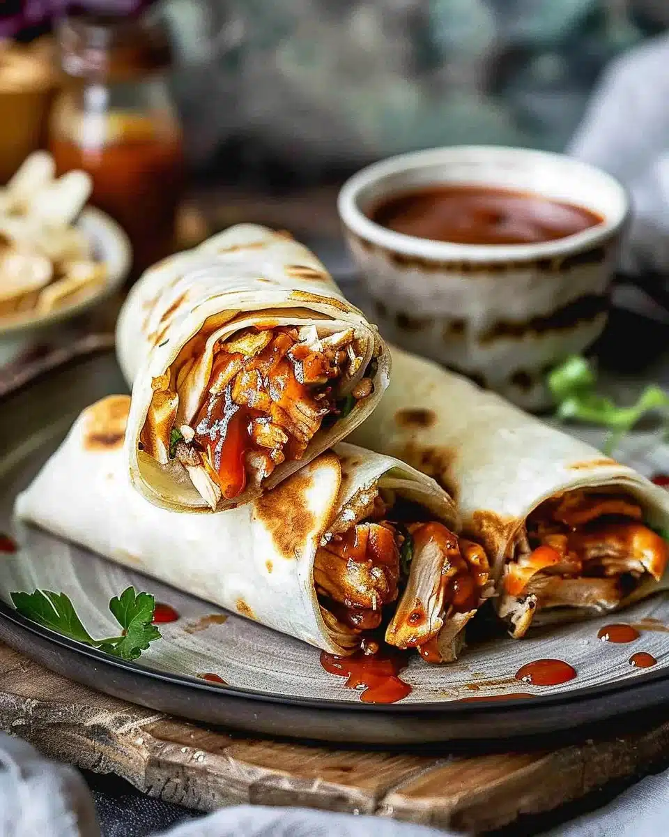 Crispy BBQ Chicken Wraps 6 Crispy BBQ Chicken Wraps