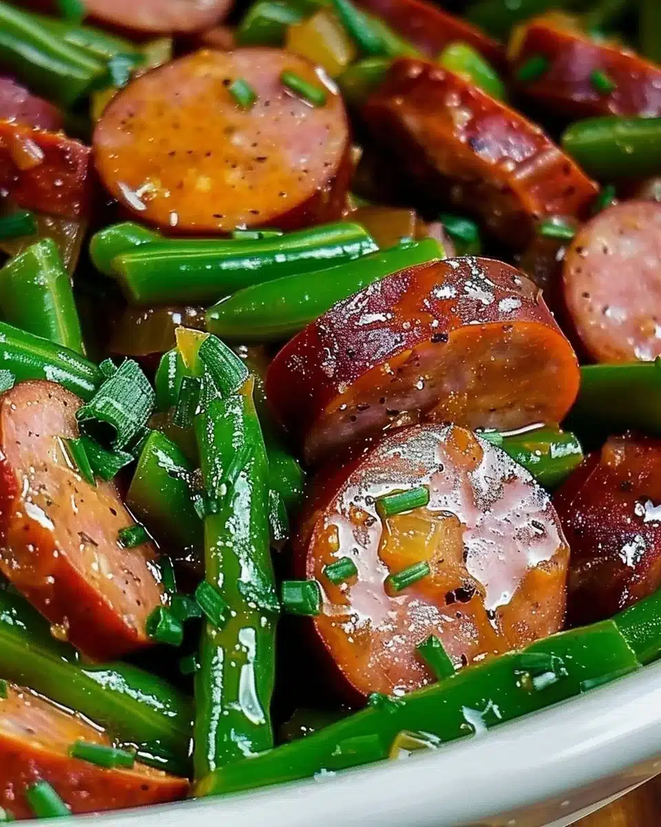 Crockpot Kielbasa and Green Beans 6 Crockpot Kielbasa and Green Beans