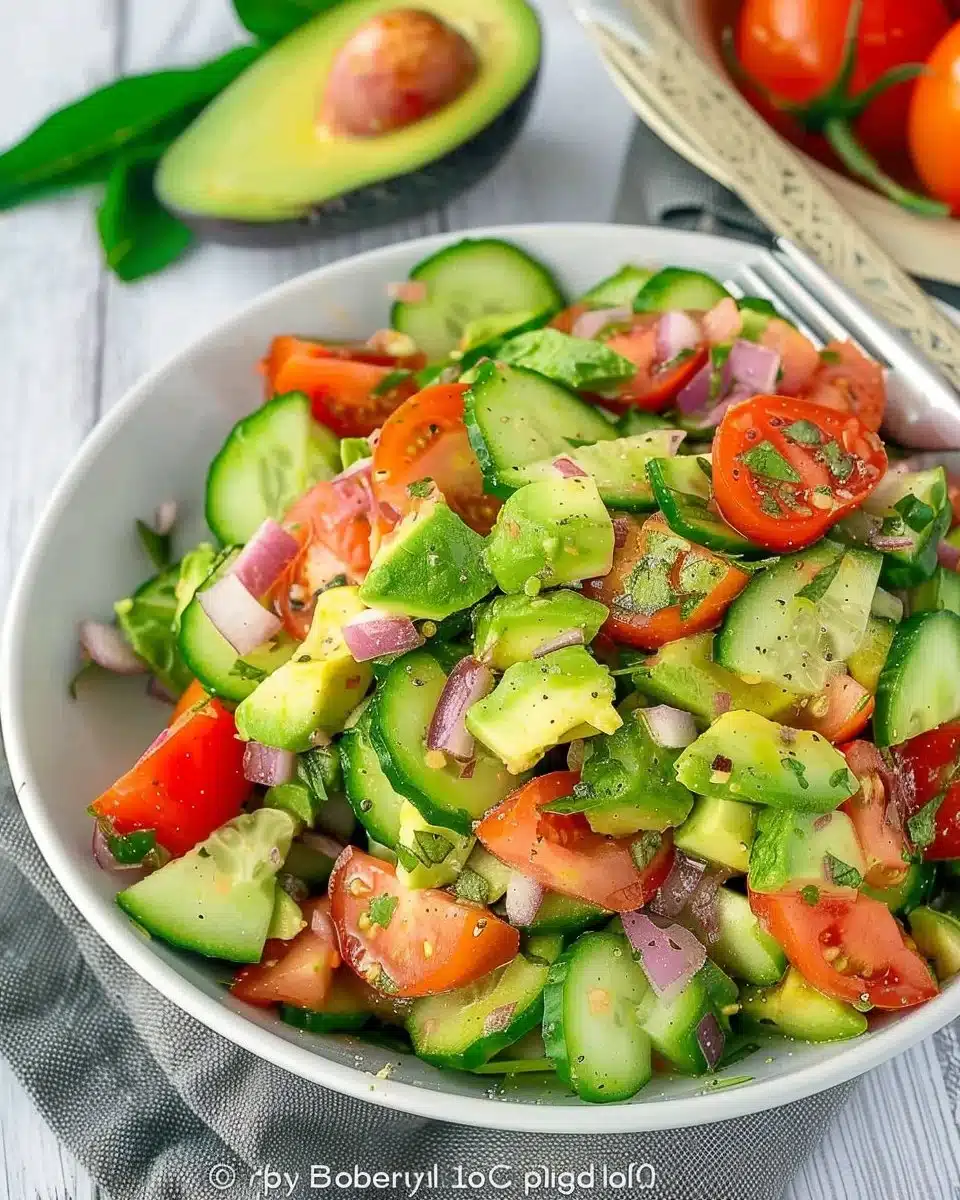 Cucumber Tomato Avocado Salad 6 Cucumber Tomato Avocado Salad