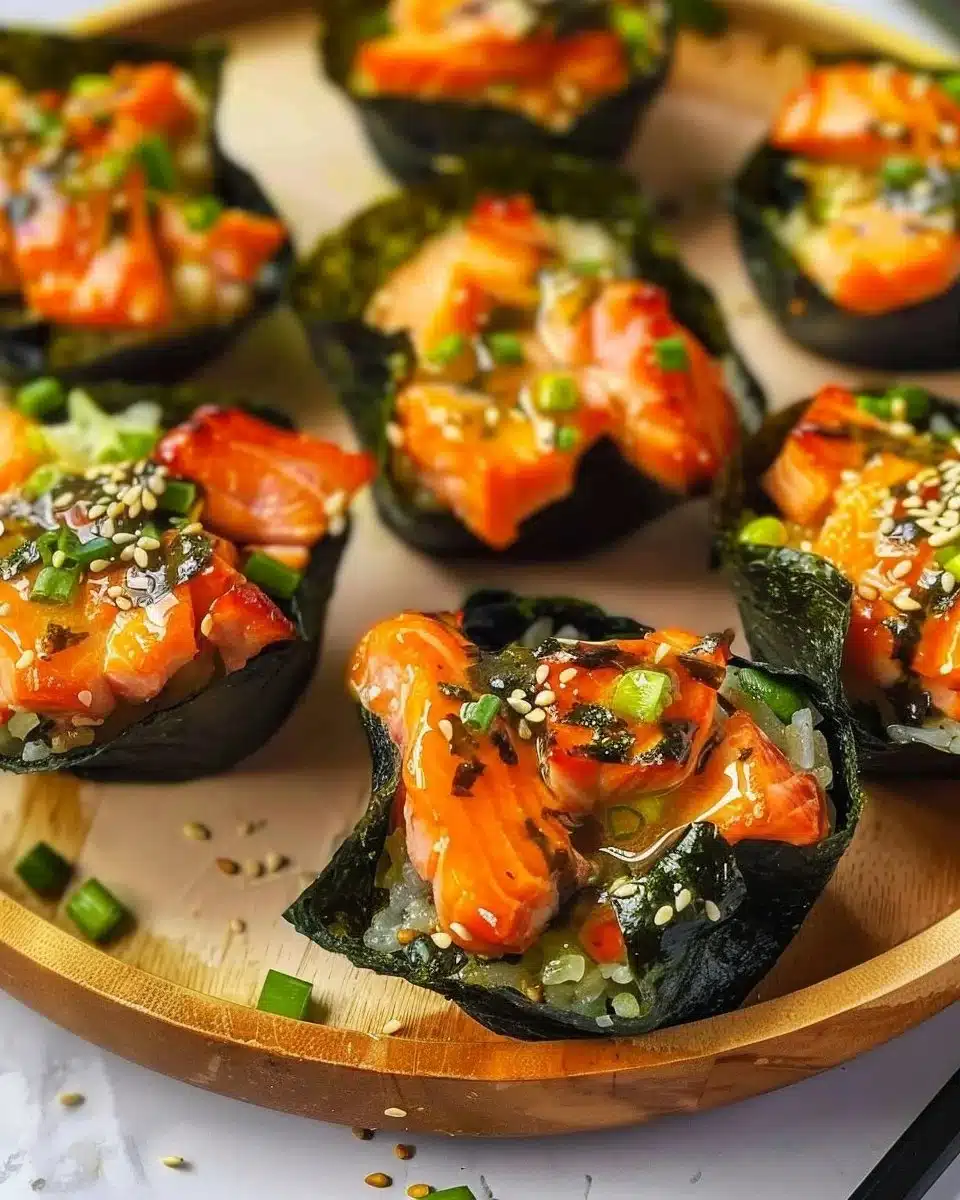 Easy Baked Salmon Sushi Cups 5 Easy Baked Salmon Sushi Cups