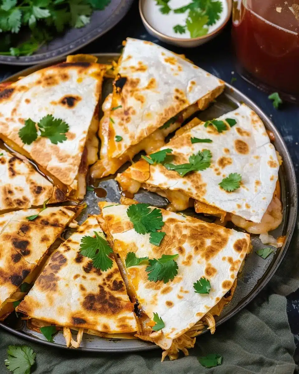 Easy BBQ Chicken Quesadillas 6 Easy BBQ Chicken Quesadillas