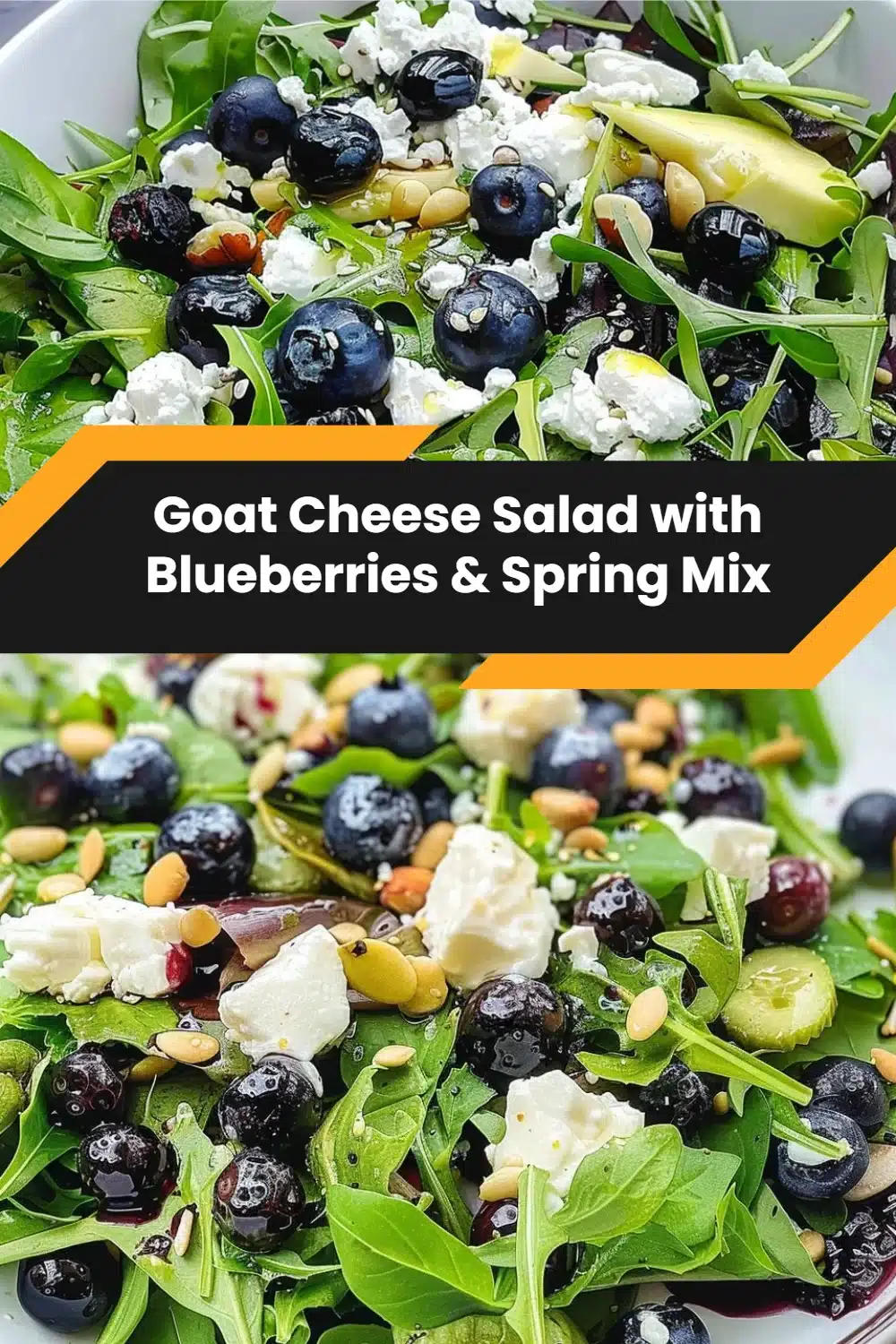 Goat Cheese Salad with Blueberries & Spring Mix 5 Goat Cheese Salad with Blueberries & Spring Mix