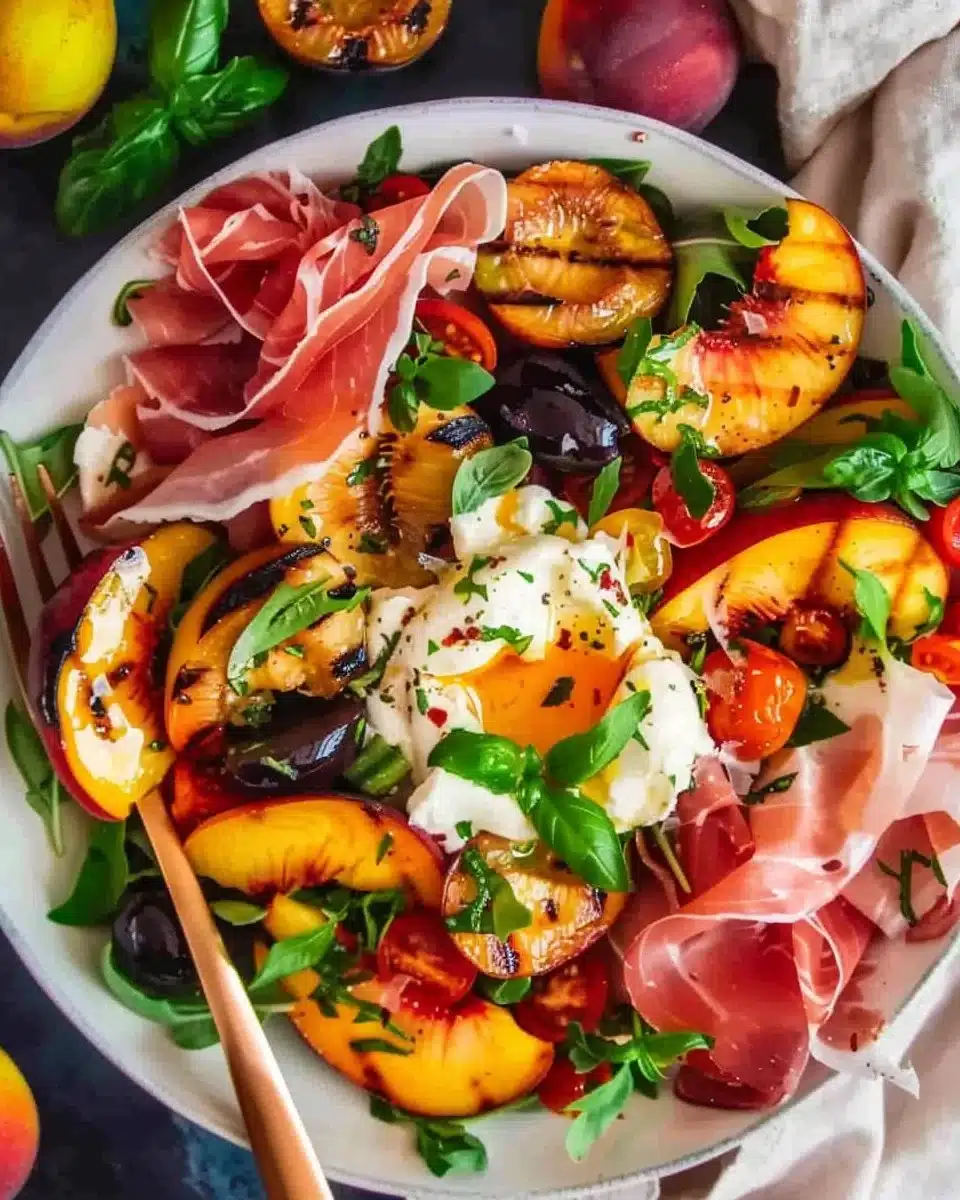Grilled Nectarine Burrata Prosciutto Salad 6 Grilled Nectarine Burrata Prosciutto Salad