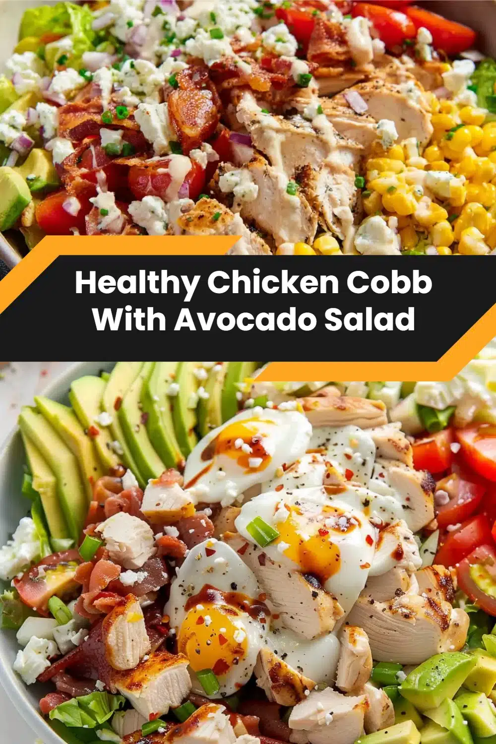 Healthy Chicken Cobb With Avocado Salad 5 Healthy Chicken Cobb With Avocado Salad