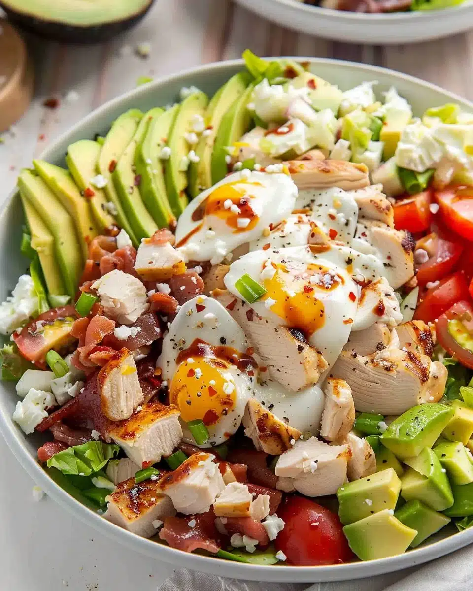 Healthy Chicken Cobb With Avocado Salad 6 Healthy Chicken Cobb With Avocado Salad