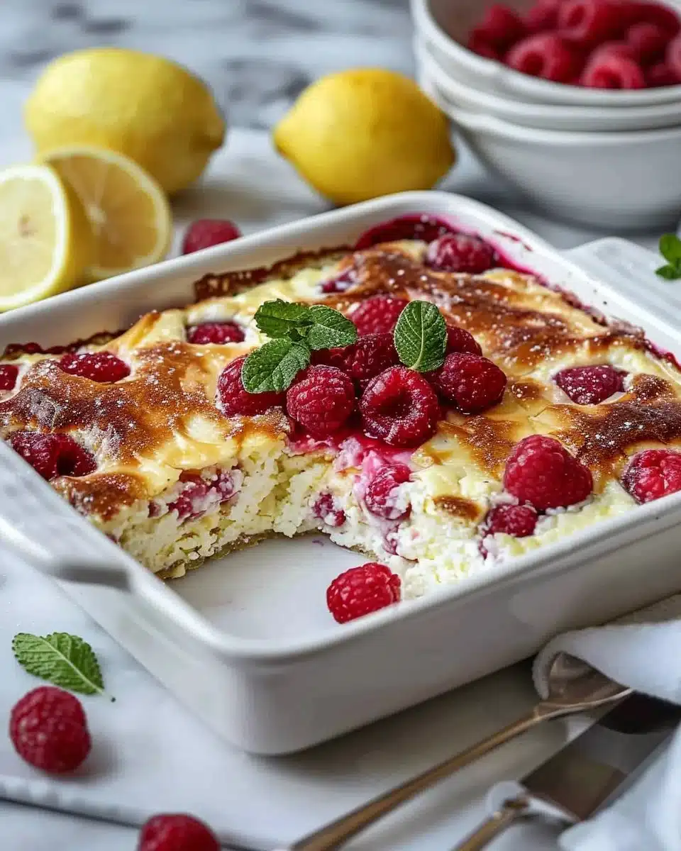 Lemon Raspberry Cottage Cheese Bake 6 Lemon Raspberry Cottage Cheese Bake