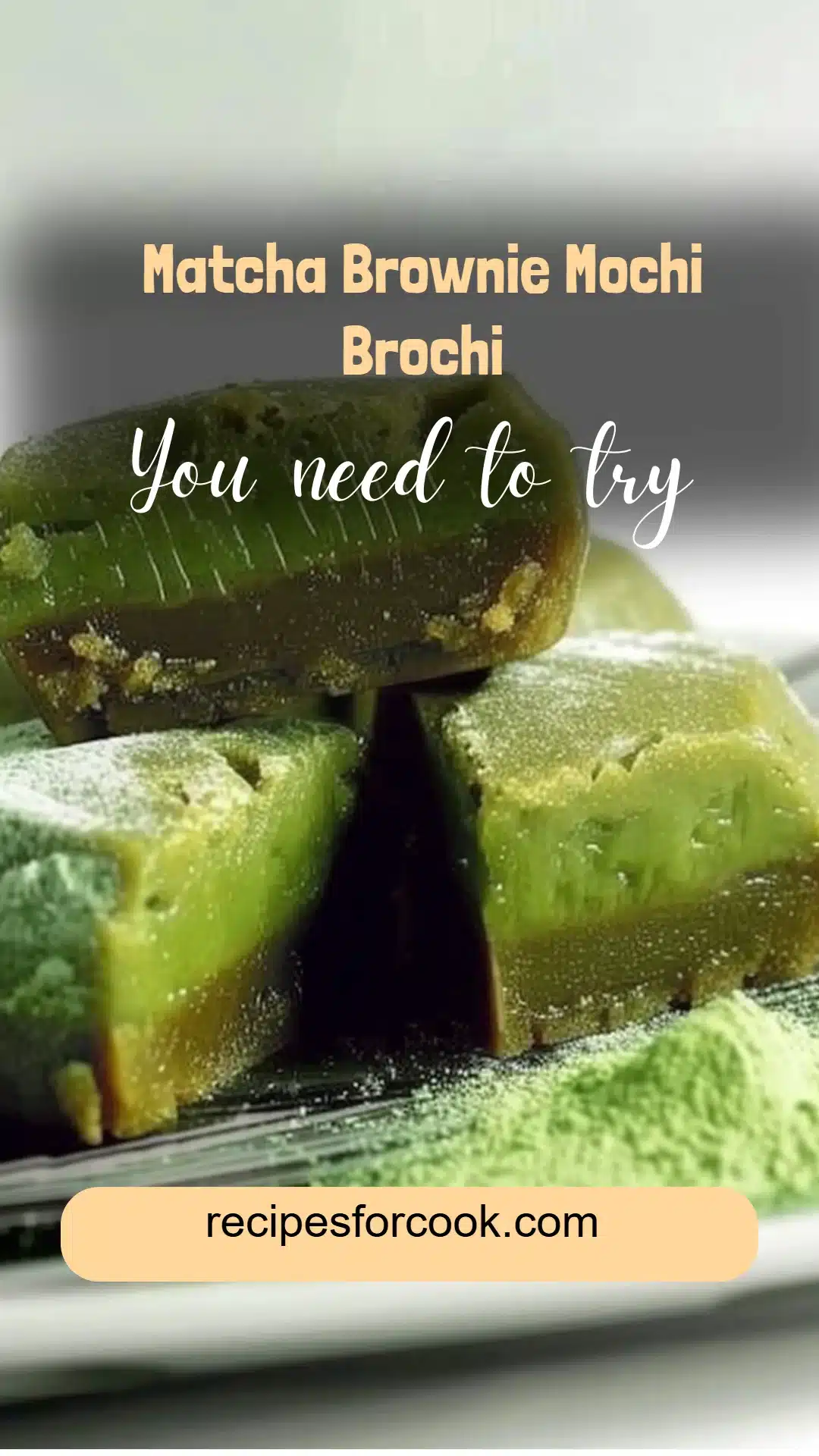 Matcha Brownie Mochi Brochi 5 Matcha Brownie Mochi Brochi